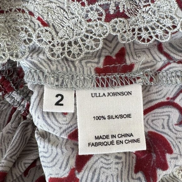 ULLA JOHNSON Luella Ruffled Floral-print Broderie Anglaise Silk Camisole - Picture 6 of 8